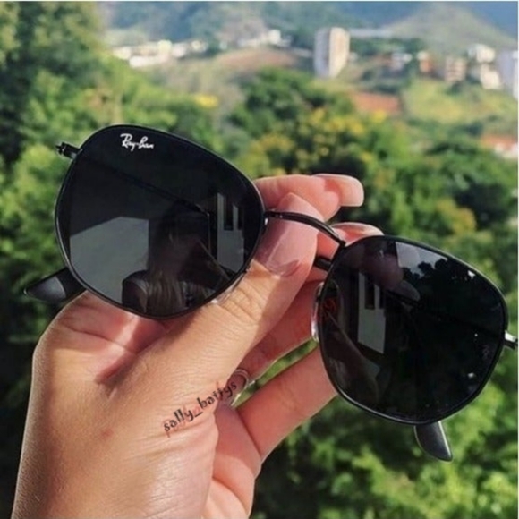 RayBan (Store Display) Hexagonal All Black RB3548 - Picture 6 of 12